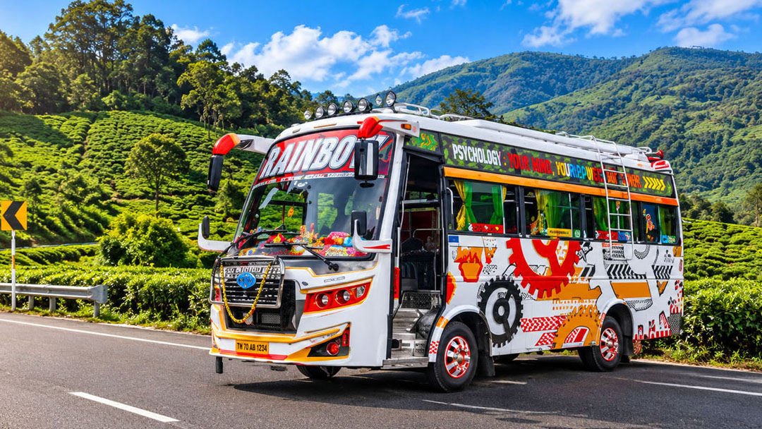 Rainbow Travels Tempo Traveller