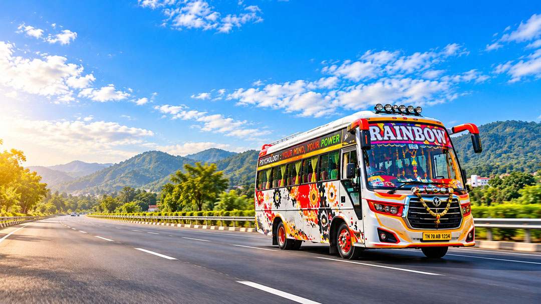 Rainbow Travels Mini Bus